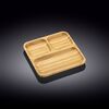 WILMAX bamboo Блюдо 3-х секционное квадратное WL-771221/А (22*22см)