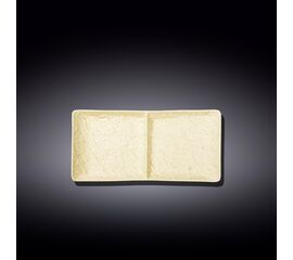 Блюдо прямоугольное 2-х секционное WL-661335/A (27*13см) песочный цв.