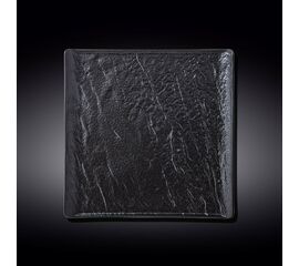 Тарелка квадратная WL-661107/A (27*27см) черный сланец