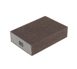 Губка абразивная шлифовальная ТУНДРА, твердая, 100 х 70 х 25 мм, P80 7291465