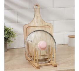 Подставка для разделочных досок и крышек, 3 места, бамбук 7061112