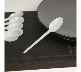 Ложка одноразовая 15.5 см, набор 6шт белая, столовая 9623750