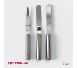 Набор лопаток-палеток кондитерских 3 шт, 22×8×1,5 см Доляна, 7092523