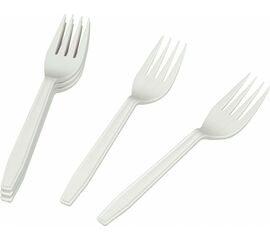 Вилка 158мм, (6шт) бел., кукурузный крахмал 192111