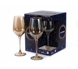 Набор бокалов для вина ЗОЛОТОЙ МЕД 4шт 350мл P9304