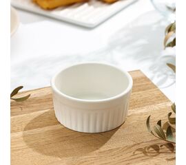 Рамекин 140 мл, 7,5×3,5 см, из жаропрочной керамики Доляна «Классика» белый 4521313