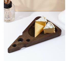 Доска для сыра 24×14×1,8 см, Adelica «Для подачи», массив берёзы, цвет шоколадный 7905539