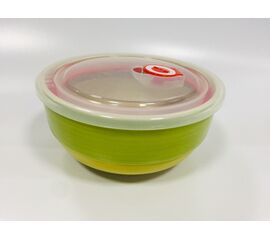 Салатник с/крышкой 15см (800мл) 139-23114 АЭРОГРАФ ЗЕЛЕНЫЙ ЛУГ