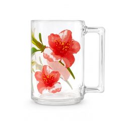Кружка ФИТНЕС 320мл Микс декоров Цветы (Бергамот, Белая Орхидея, Уотерколор, Латон) Q0919