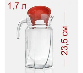 Кувшин 1,75л ЛУНА (красная крышка) 43544SLB БЕЗ подарочной коробки