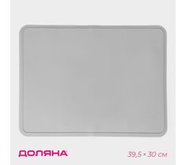 Коврик для сушки посуды 39,5х30х0,1см "Шилдон" , цвет серый серый   10622124