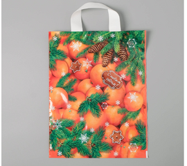 Пакет 28х35см, "Новогодний десерт", полиэтиленовый с петлевой ручкой, 55 мкм 3779427