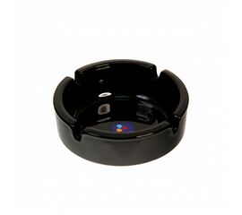 Пепельница круглая черная 10.7см 12643