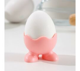 Подставка для яиц "Ноги" 5х4 см, цвет розовый 1210647