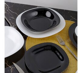 Набор столовый 18 предметов КАРИН черно-белый N1489