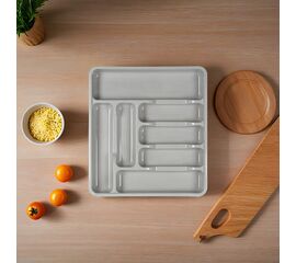 Лоток для столовых приборов серый 42.3х38.5х4.7см HL041188GR