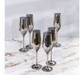 Набор бокалов для шампанского 6шт 160мл СЕЛЕСТ СИЯЮЩИЙ ГРАФИТ P1564