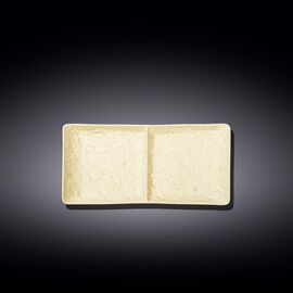 Блюдо прямоугольное 2-х секционное WL-661335/A (27*13см) песочный цв.