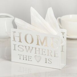 Салфетница «Дом здесь», 15х4х10 см, цвет белый   3747079