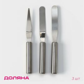Набор лопаток-палеток кондитерских 3 шт, 22×8×1,5 см Доляна, 7092523