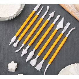 Набор приспособлений для моделирования кондитерских украшений 8 шт, Доляна, МИКС 830293