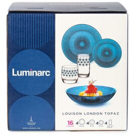 Набор столовый 16пр ЛУИЗ ЛОНДОН ТОПАЗ со стаканами РОМБ ТОПАЗ 330мл S1239