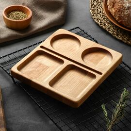 Блюдо 20×18×1,8 см, для подачи Adelica, пропитано маслом, берёза 7867788