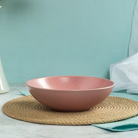 Тарелка суповая DROPS розовый 18.6см