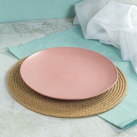 Тарелка обеденная DROPS розовый 24.8см