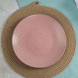 Тарелка десертная 20см DROPS розовый DMD222
