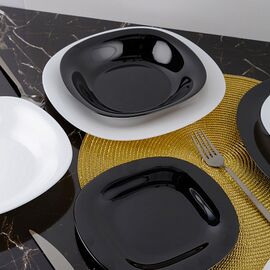 Набор столовый 18 предметов КАРИН черно-белый N1489