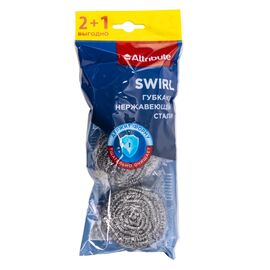 Губка SWIRL из нержавеющей стали 2+1шт ACS100
