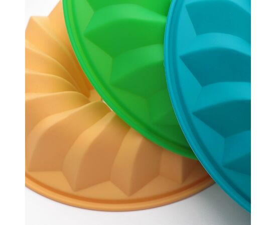 Форма силиконовая для выпечки 21см Доляна «Немецкий кекс. Заварное», цвет фиолетовый 3626727, изображение 2