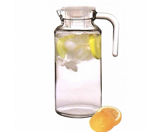 Кувшин 1,3л БЕЙЗИК (с прозр. пластиковой крышкой) 43964B под. коробка, изображение 2