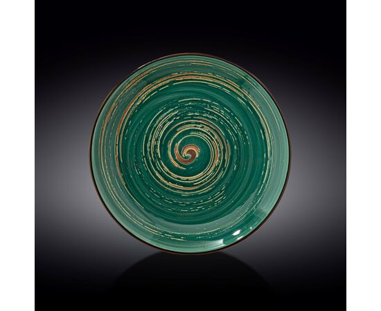 Тарелка круглая WL-669516/A (28см) SPIRAL зеленый цв.