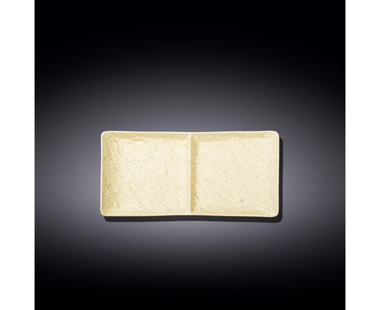 Блюдо прямоугольное 2-х секционное WL-661335/A (27*13см) песочный цв.