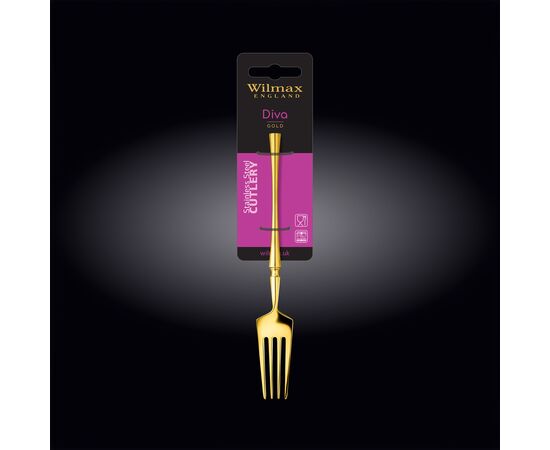 Вилка десертная WL-999503022/1B (WL-999522/1B) 18,5см Diva Gold на блистере