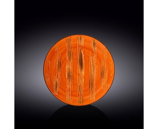 Тарелка круглая WL-668313/A (23см) SCRATCH оранжевый цв.