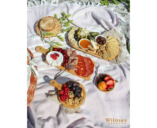 WILMAX bamboo Подставка круглая с ручкой WL-771093/А (14,5*10см), изображение 2