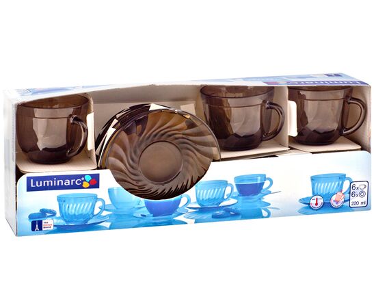 Набор чайный 220мл ОКЕАН ЭКЛИПС 6 персон H9147 Luminarc, изображение 2