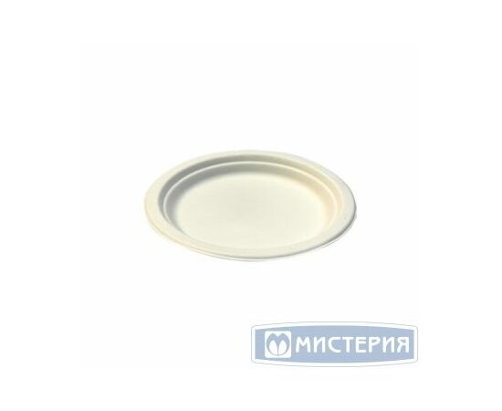 Тарелка кругл., d 172мм,  (10шт) h 17мм, бел., сахарный тростник 191220