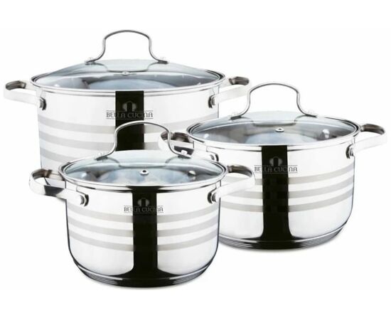 Набор посуды 6пр. 3,9л, 5л, 6,6л  BC-2020, изображение 2