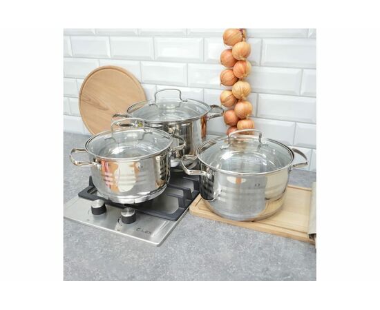 Набор посуды 6пр. 3,9л, 5л, 6,6л  BC-2020, изображение 3