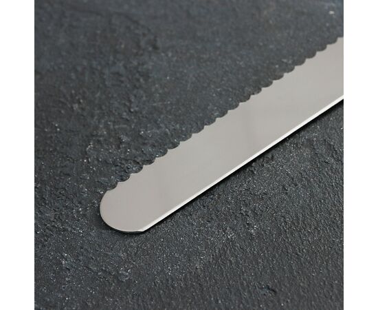 Нож для бисквита двусторонний с крупными зубцами и ровным краем, лезвие 25 см 2675714, изображение 3