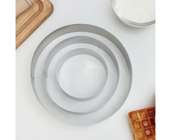 Набор форм для выпечки 3 шт d=10,15,20см "Круг" 1371943 ", изображение 3