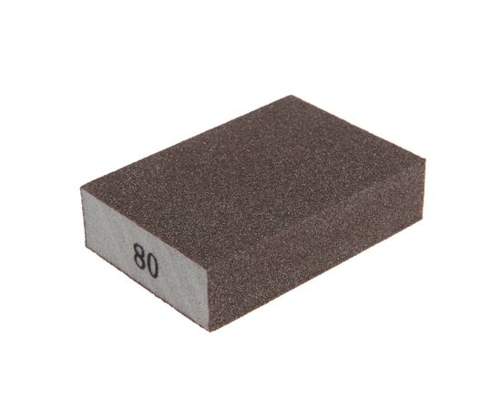 Губка абразивная шлифовальная ТУНДРА, твердая, 100 х 70 х 25 мм, P80 7291465