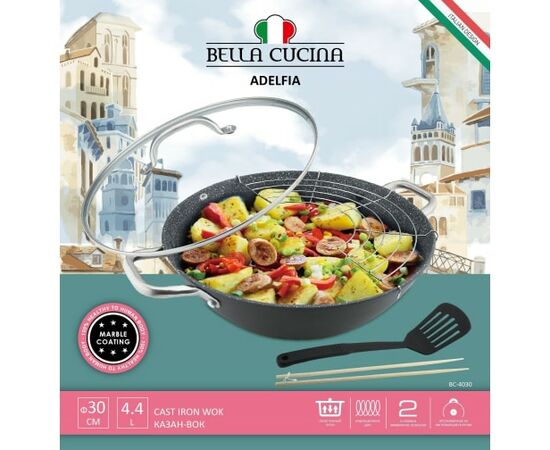 КАЗАН C КРЫШКОЙ 4,4л/30СМ BELLA CUCINA BC-4030, изображение 2 КАЗАН C КРЫШКОЙ 4,4л/30СМ BELLA CUCINA BC-4030, изображение 2