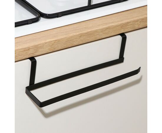 Держатель для полотенец Доляна, на дверцу, цвет чёрный 7402316, изображение 3