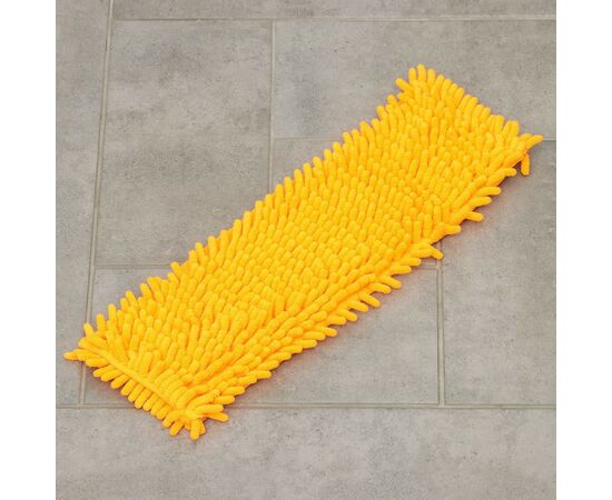 Насадка для плоской швабры Доляна, 43×13 см, 80 гр, микрофибра букли, цвет оранжевый 7372984