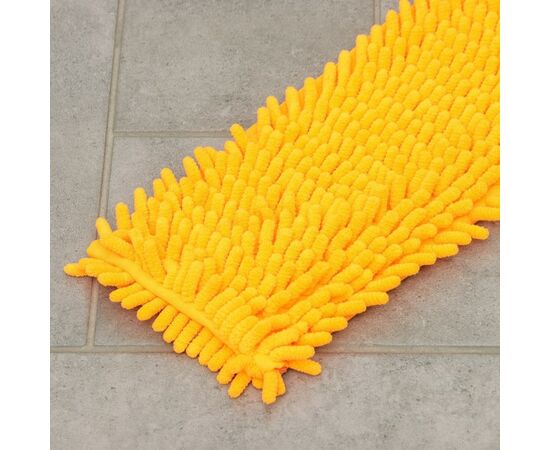 Насадка для плоской швабры Доляна, 43×13 см, 80 гр, микрофибра букли, цвет оранжевый 7372984, изображение 2